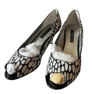 Bandolino Black White Heels 7M
